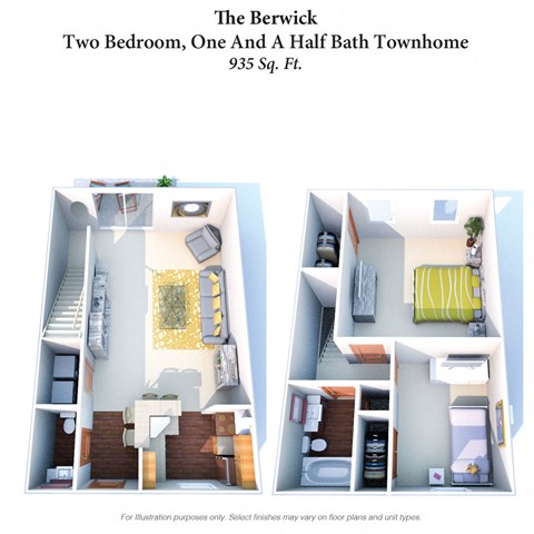 2 Bed 1.5 Bath Townhome at Woodhills Apartments, West Carrollton, OH, 45449